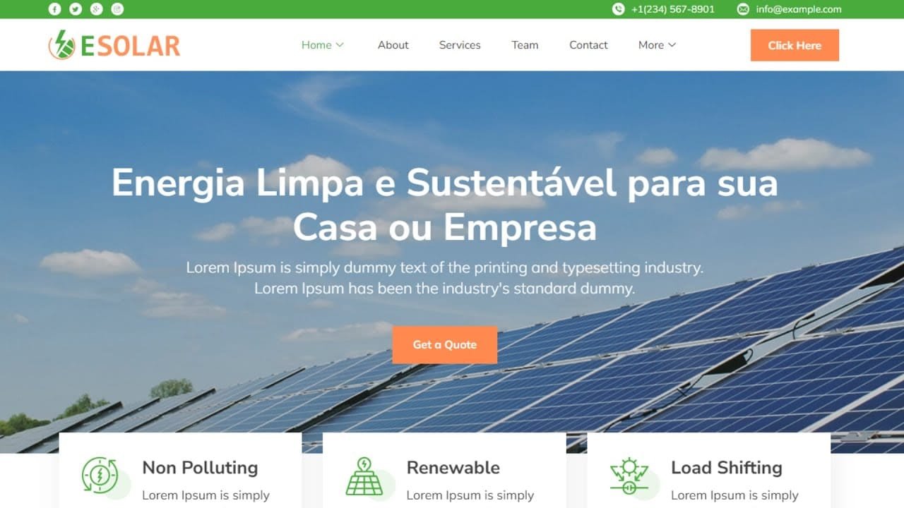 Site pronto Energia Solar