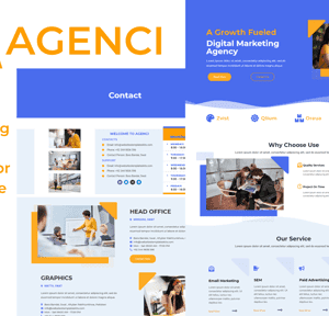 Agenci - Template Kit Elementor para agência de marketing digital