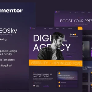Seosky - Kit de Templates Elementor de Marketing Digital Seo