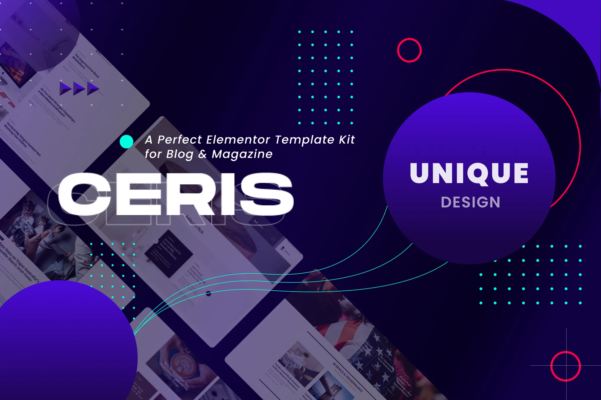 Ceris - Template Kit Elementor para blogs e revistas